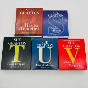 Sue Grafton Kinsey Millhone Audiobook CD Lot R S T U V Mystery Judy Kaye
